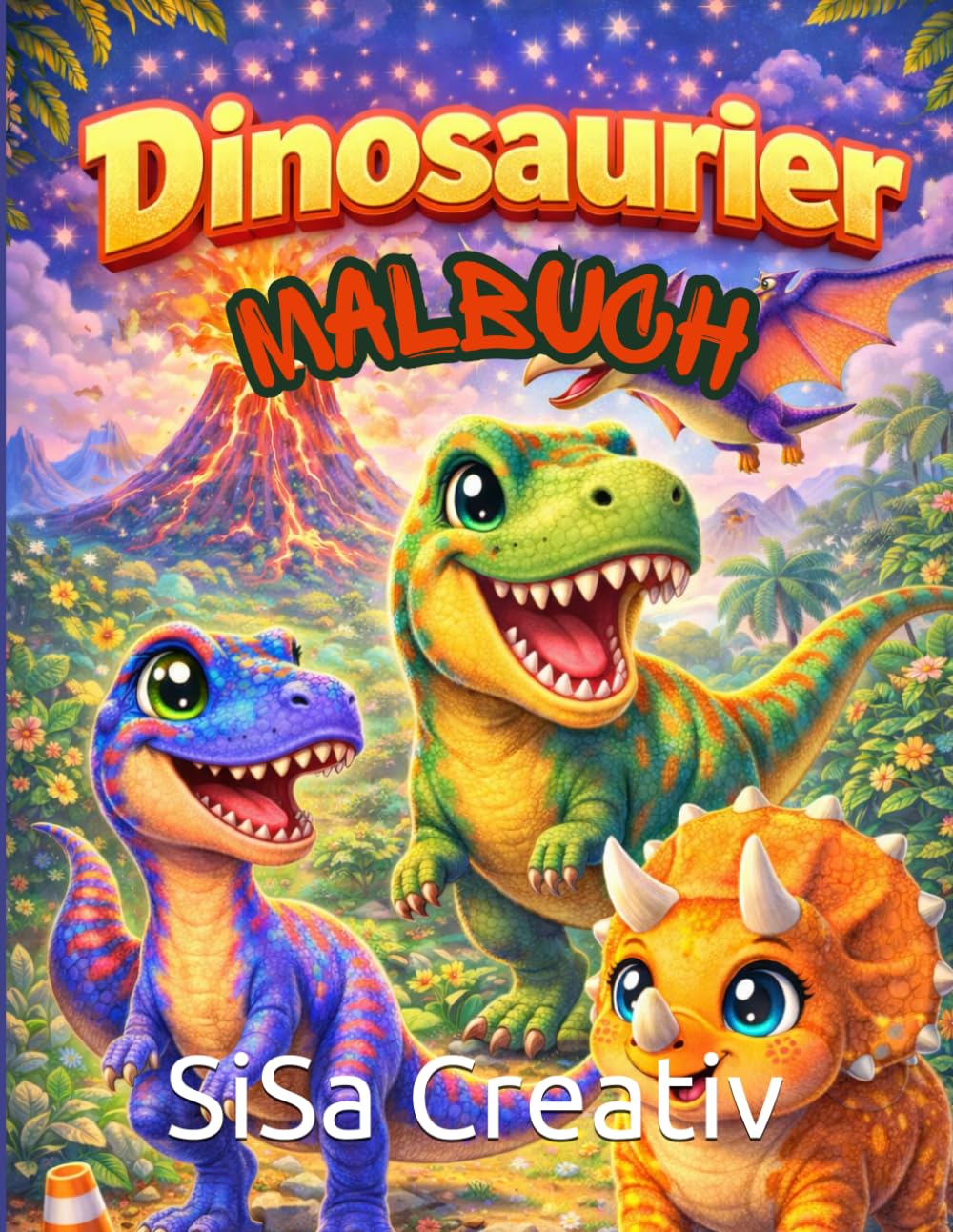 Dinosaurier Malbuch: Spannende Ausmalbilder für Kinder von 3–8 Jahren mit T-Rex, Triceratops und Dino-Abenteuern