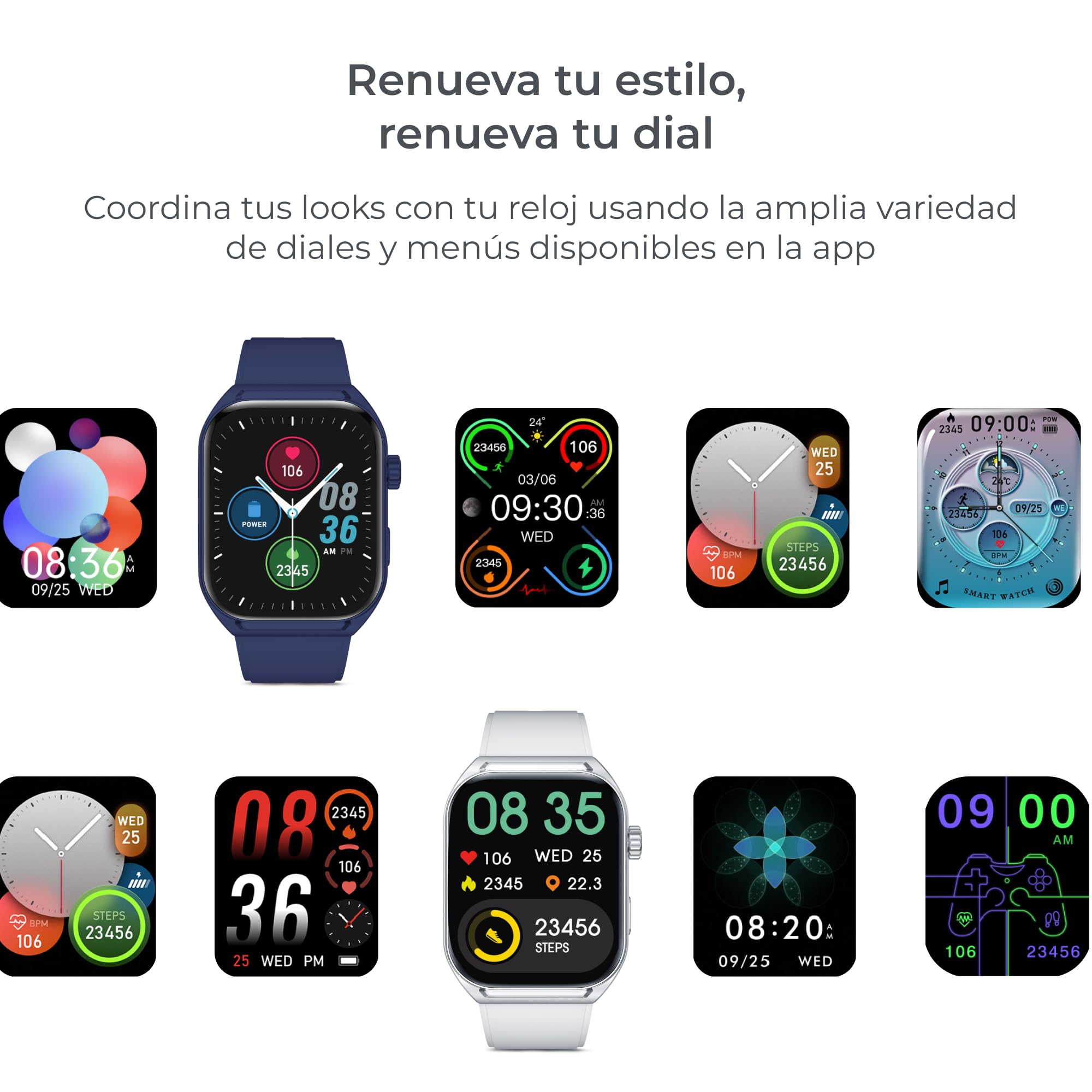 KSIX Smartwatch Urban Move noir, écran AMOLED 2,06", messages, mains libres, assistant vocal, 100+ modes sportifs