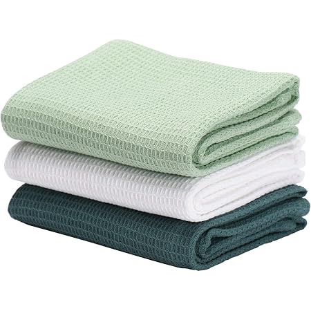 Nialnant Geschirrtücher Aus 100% Baumwolle, Waffelgewebe, 30,5x30,5 Cm, Braun – 6 Stück, Saugfähig & Schnell Trocknend