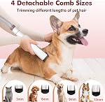 Dog Grooming Kit, 3.2L Large Capacity Pet Grooming Vacuum for Dogs and Cats, 12,000Pa Strong Suction & Low Noise Pet Pro Grooming Tool with 5 Pets Grooming Tools for Shedding Pets and Cats