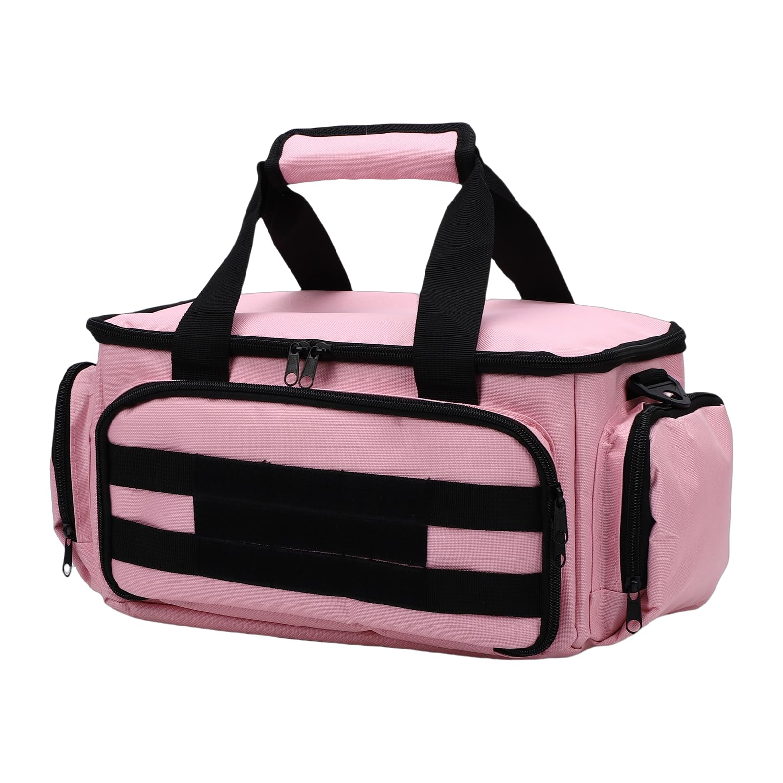 Sac à Outils Rose 33cm, Ouverture Large Nylon Léger | Compartiments Multi-usages pour Outils, Accès Rapide sans Fouiller, Bandoulière Réglable Confortable, Pour Électriciens et Pr