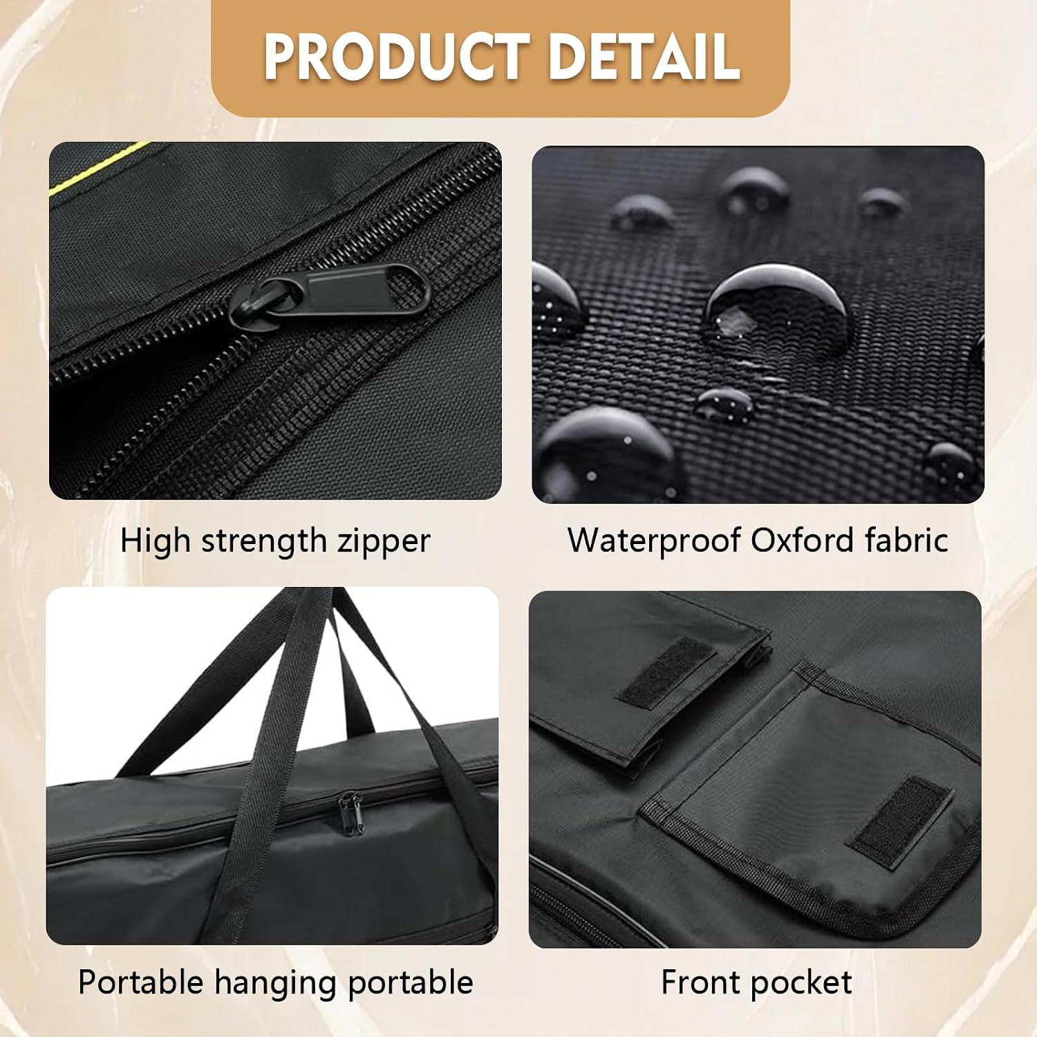 61 Key Keyboard Case, 38.6x16.2x5.1Inch Piano Bag with Handle and Pockets