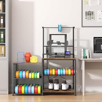 Aquzee 3D Printer Stand with Filament Storage, Heavy Duty 3D Printing Table