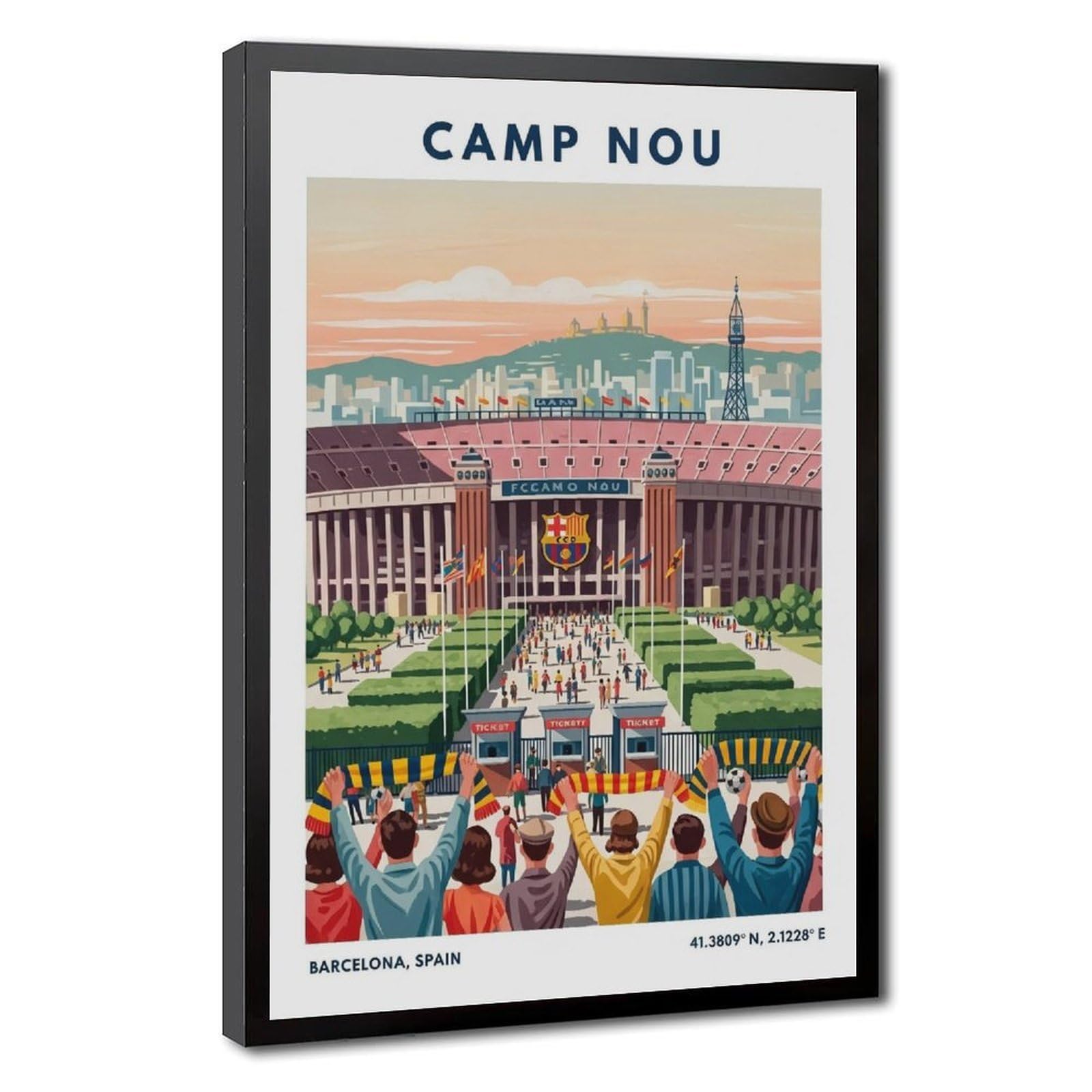 Camp Nou Barcelona Canvas Poster for Bedroom Decor Gift