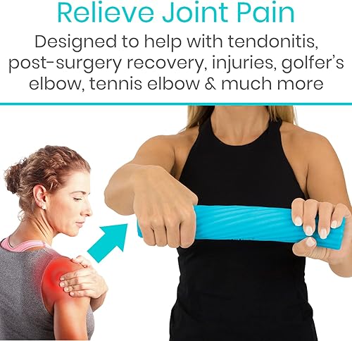 Miniatura 2 de Vive Barra de alivio de codos de tenista, terapia física, resistencia a torsión y flexión para tendinitis, tratamiento, golfistas, terapia de manos,