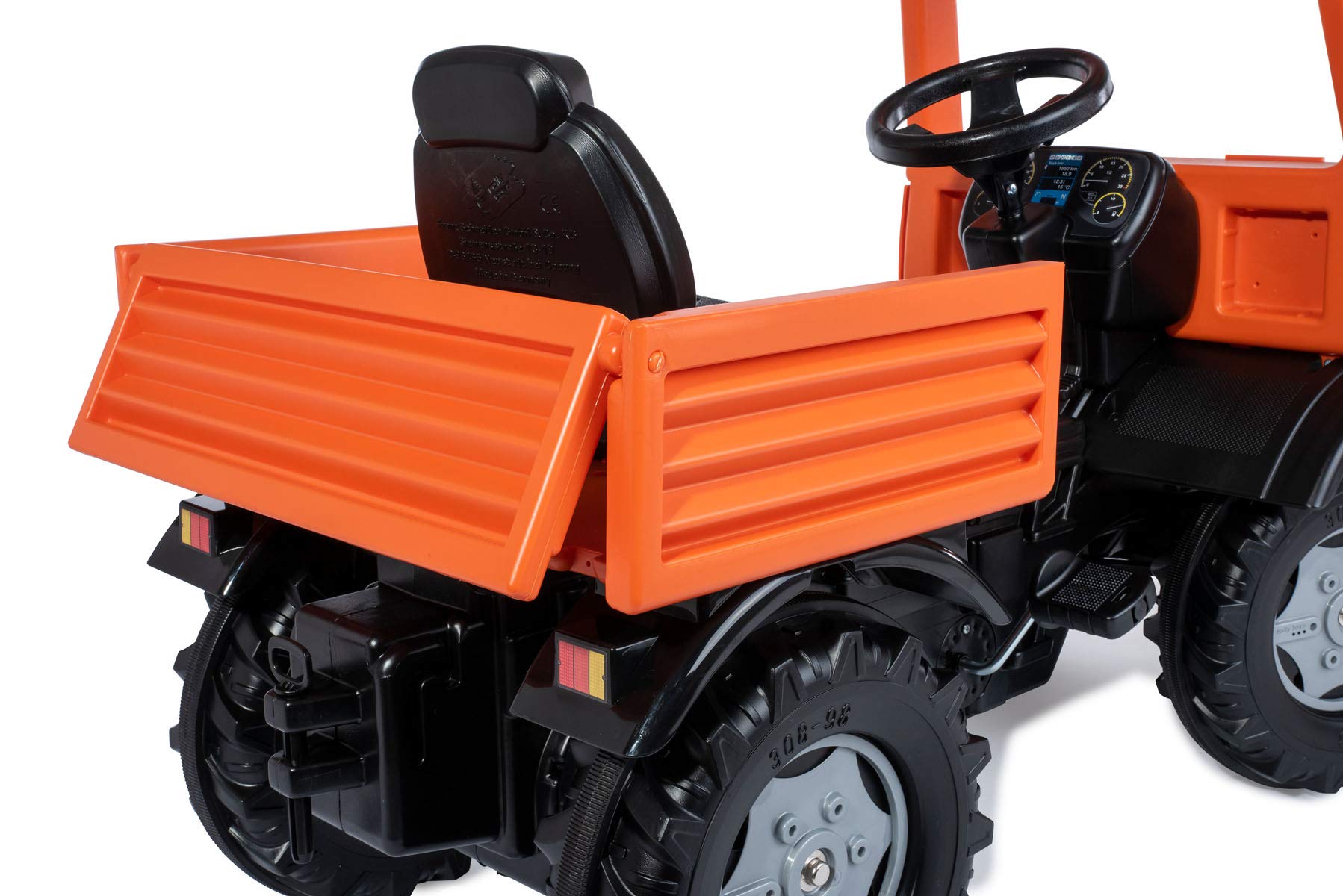 Rolly Toys Unimog Service 038237 - Coche a Pedales a Partir de 3 años, con neumáticos silenciosos y luz Intermitente