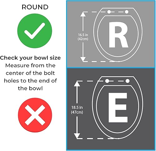 Miniatura 2 de Centoco 700-416 Asiento redondo de madera para inodoro, resistente, madera moldeada con tecnología Centocore, galleta