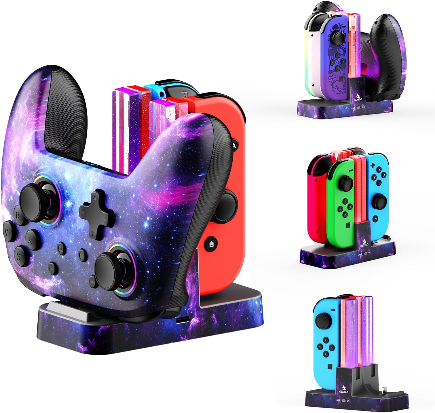 NexiGo Chargeur Amélioré pour Nintendo Switch & Switch OLED, Station de