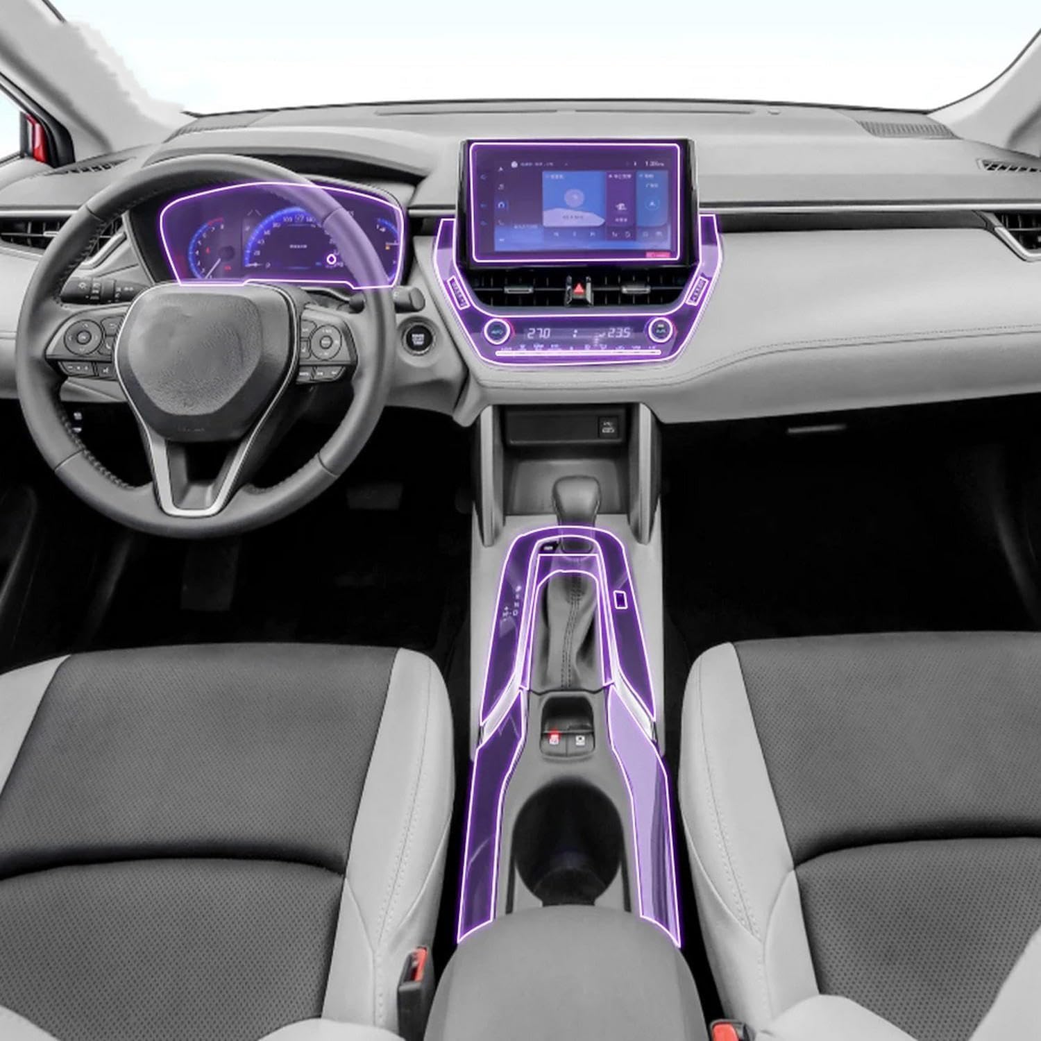 Film console Toyota Frontlander 2022-2024 : protection en TPU anti-rayures de haute performance