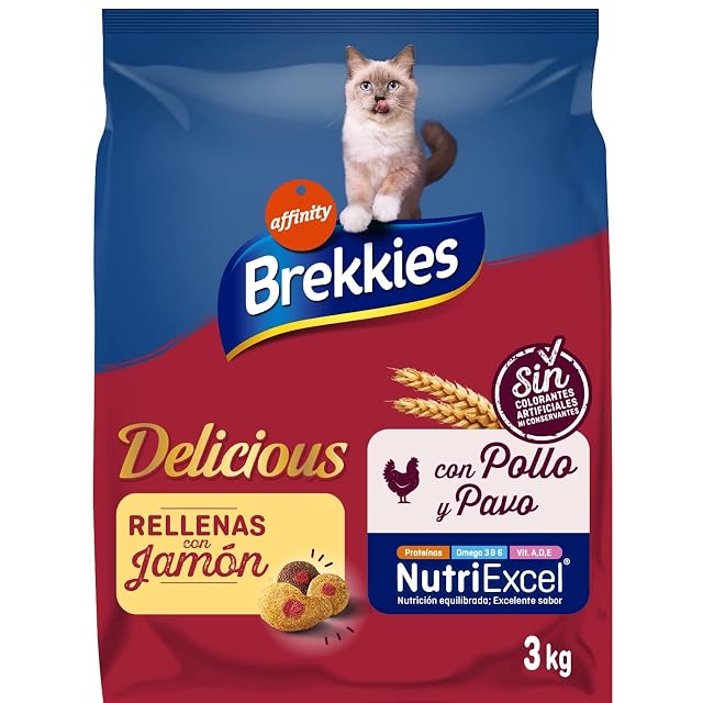 Foto 2 de 6 de Brekkies - Pienso para gatos adultos Brekkies Delicious ave y verduras