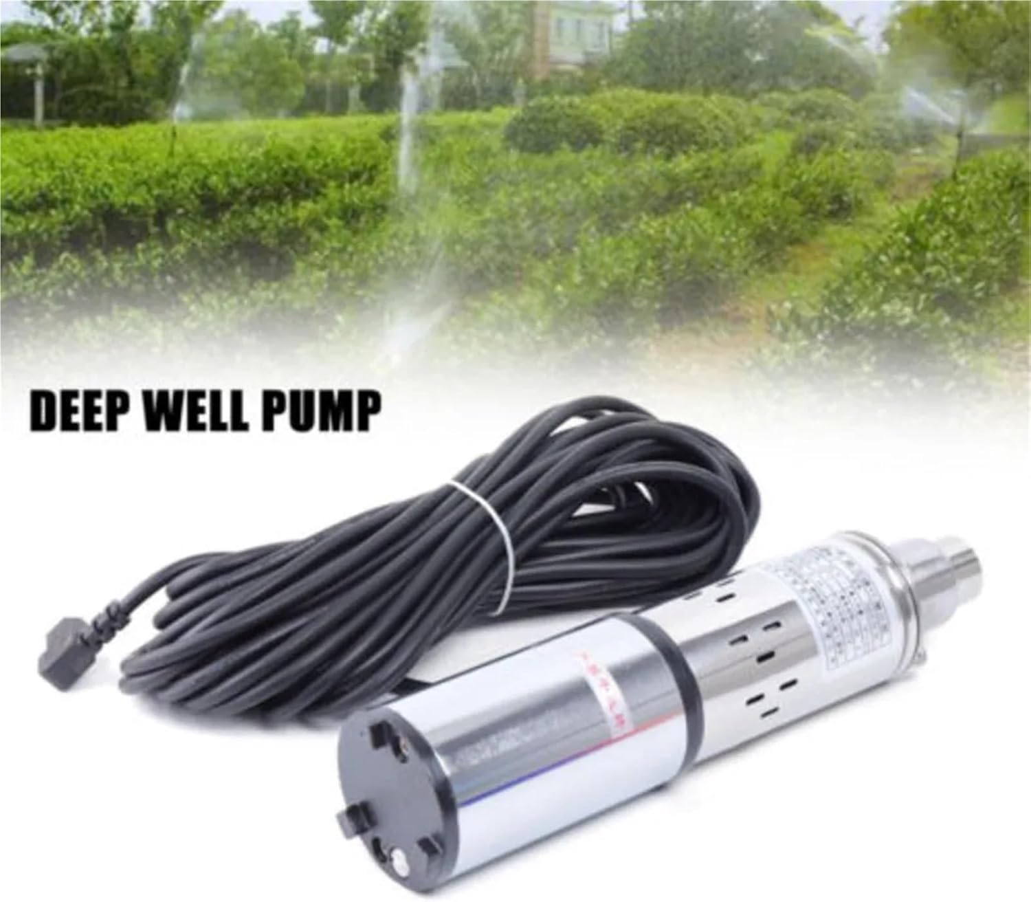 1pcs 48V Bore Hole Solar Powered Noiseless Water Pump Submersible Farm Deep Well Water Non-toxic Screw Pump