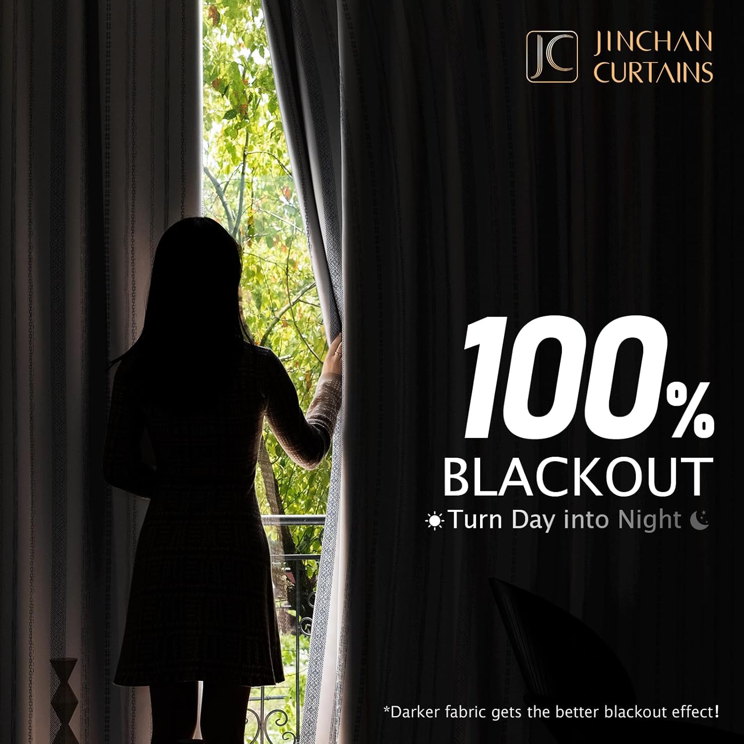 jinchan 100% Blackout Curtains 84 Inches Long for Bedroom, Boho Insulated Curtains Blue Printed on Beige Geometric Drapes Back Tab Rod Pocket Room Darkening Retro Farmhouse Pattern 2 Panels