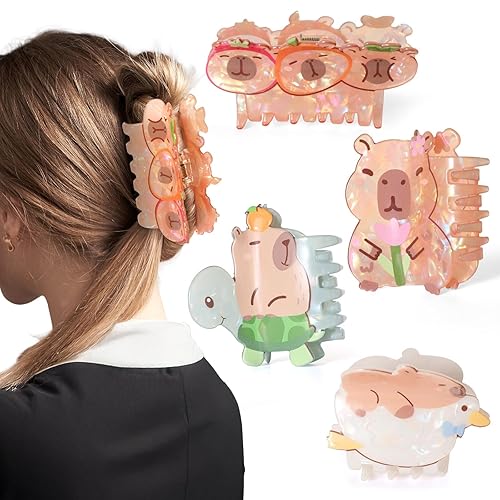 CiyvoLyeen Capybara Hair Clip for Girls - Cute Capybara Stuff