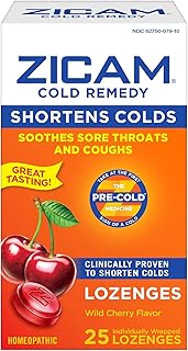Zicam Cold Remedy Zinc Lozenges, Wild Cherry Flavor, 25 Count (Pack of 1)