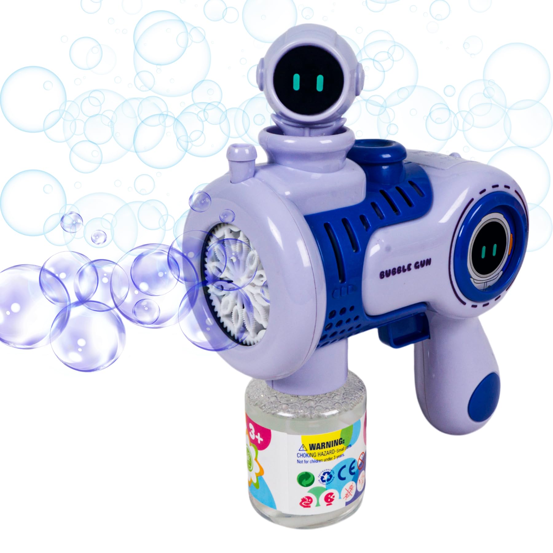WISHKEY Astronaut Theme Bubble Gun Toy for Kids, Leak-Proof Bubble Blower Machine with Colorful LED Light, Battery Operated Bubble Blaster with 360-Degree Rotating Toy Figure, (Pack of 1, Purple) (B0DHVPKJVN) Amazon Price History, Amazon Price Tracker