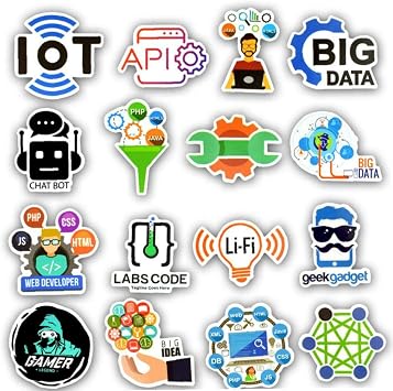 50pcs Laptop Stickers for Developer Programming Language Include Sticker for Geeks Java Engineers Hackers Geeks Coders Car Vinyl Decals