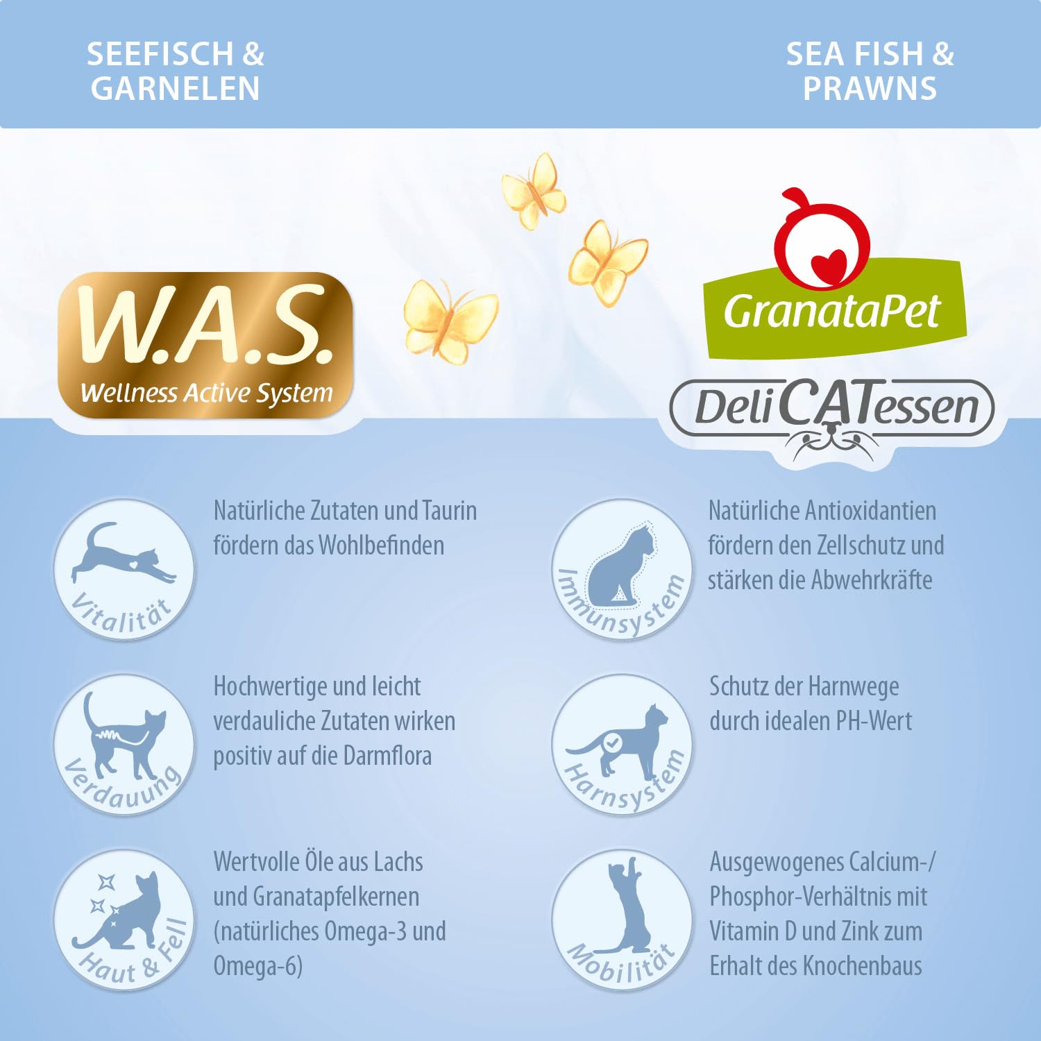 GranataPet Delicatessen Nourriture sèche pour Chats et crevettes de mer savoureuse Nourriture complète sans céréales et sans Sucre 9 kg