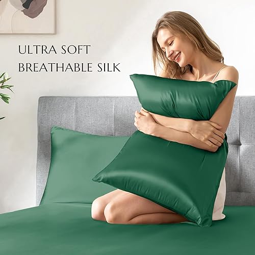 Miniatura 6 de THXSILK funda de almohada de seda de morera para cabello y piel, con cremallera oculta, seda de morera natural de 19 momme en ambos lados