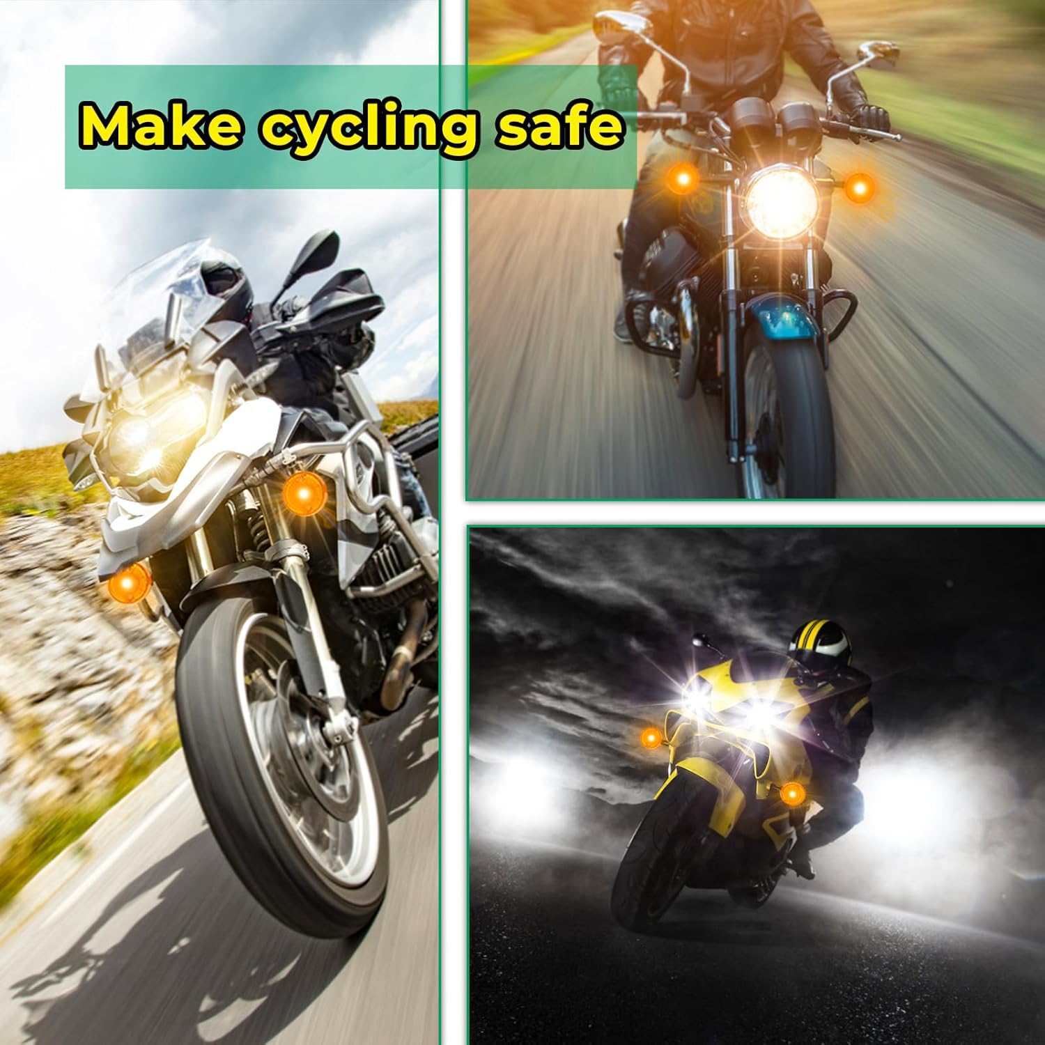 Alpha Rider Motorcycle Turn Signals Light with Wiring Loom Harness Kit Indicator Wiring Loom Harness Kit Relay Universal Switch Turn Signal Light Horn Flash Kit