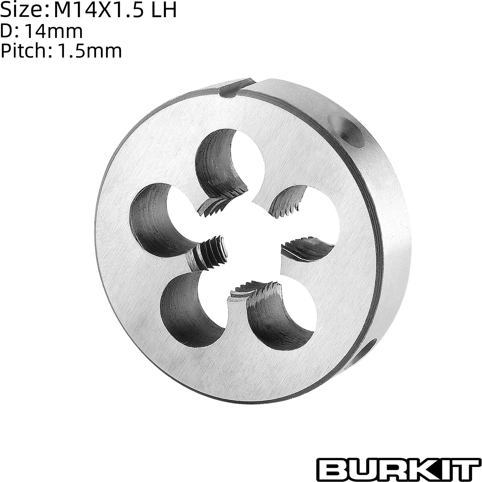 Burkit Matrice De Filetage Ronde Métrique M14 X 1, Filetage M14 X 1,0 Pour Machine à Droite