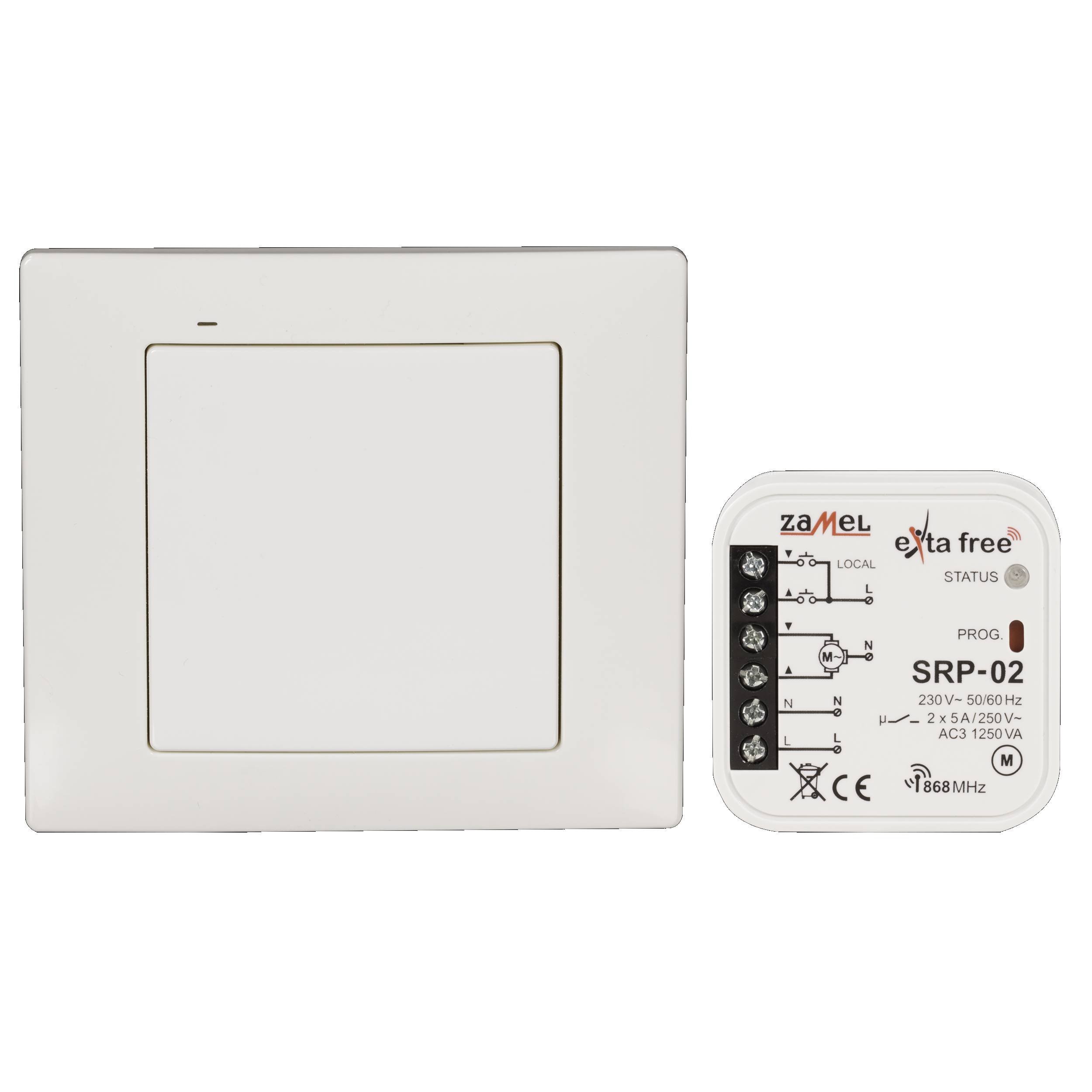 EXTA FREE Steuerungsset Set Für Kabellose Steuerung Rollladensteuerung Rollläden Markisen Tore Drahtlos Smart Home Funkfernbedienungsschalter RZB-03
