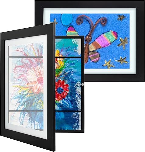 UHdod Marcos de obras de arte para niños, con apertura frontal, intercambiables, tamaño A4, para exhibir y almacenar dibujos infantiles, fotos,