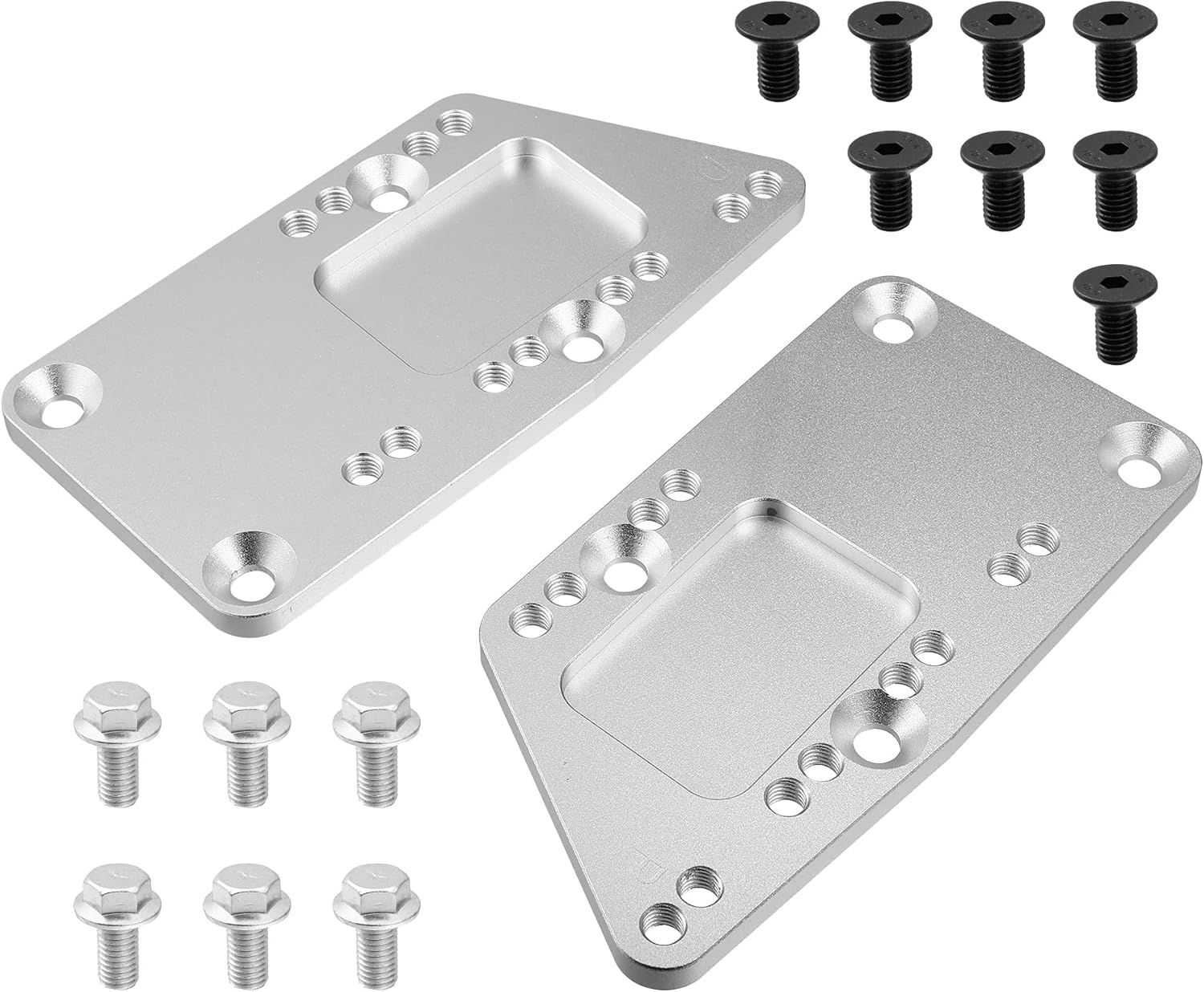 X AUTOHAUX 1 Set Car Engine Motor Mount Adapter Plate Swap