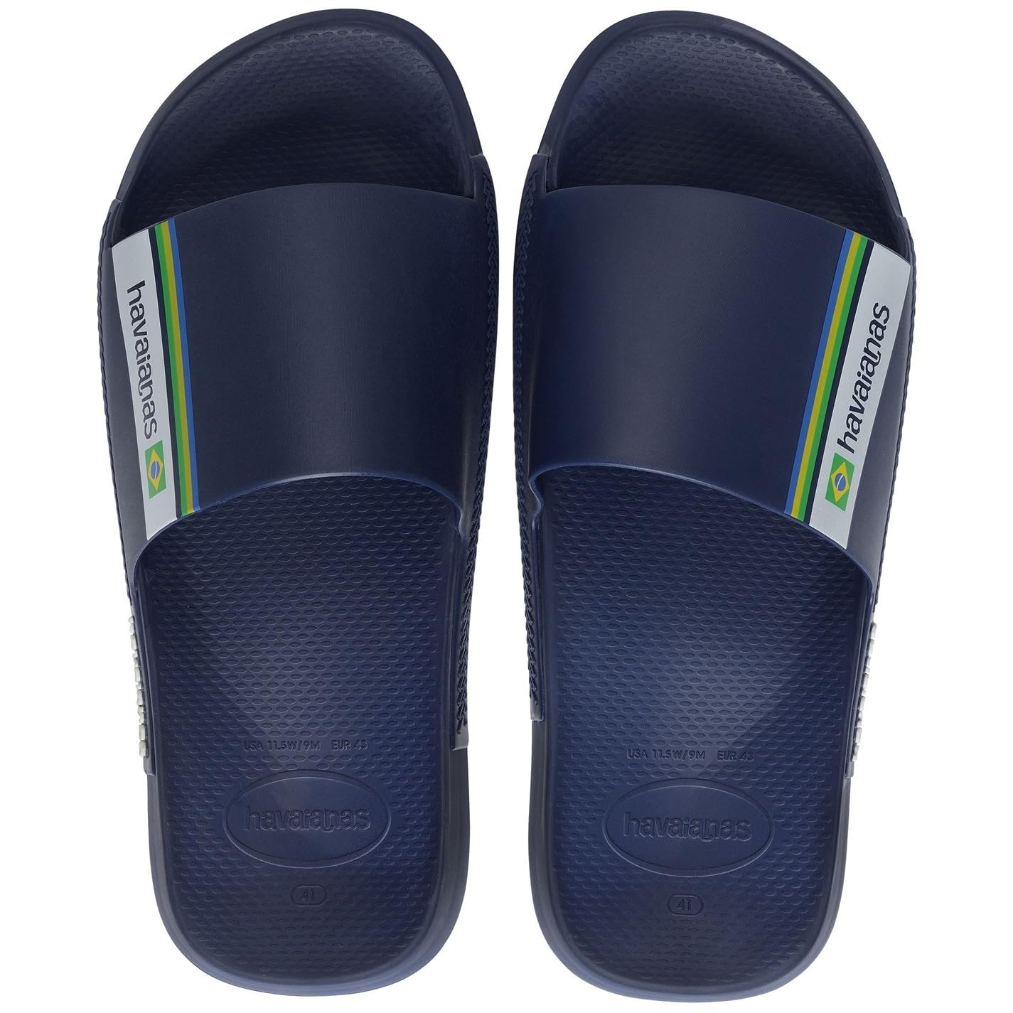 Havaianas Unisex Slide Brasil, Navy Blue, 4.5/5