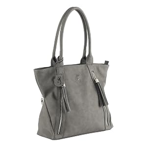 Browning Womens Concealed Carry Alexandria Purse Premium Holstered Handbag With Safety Locking Option Charcoal