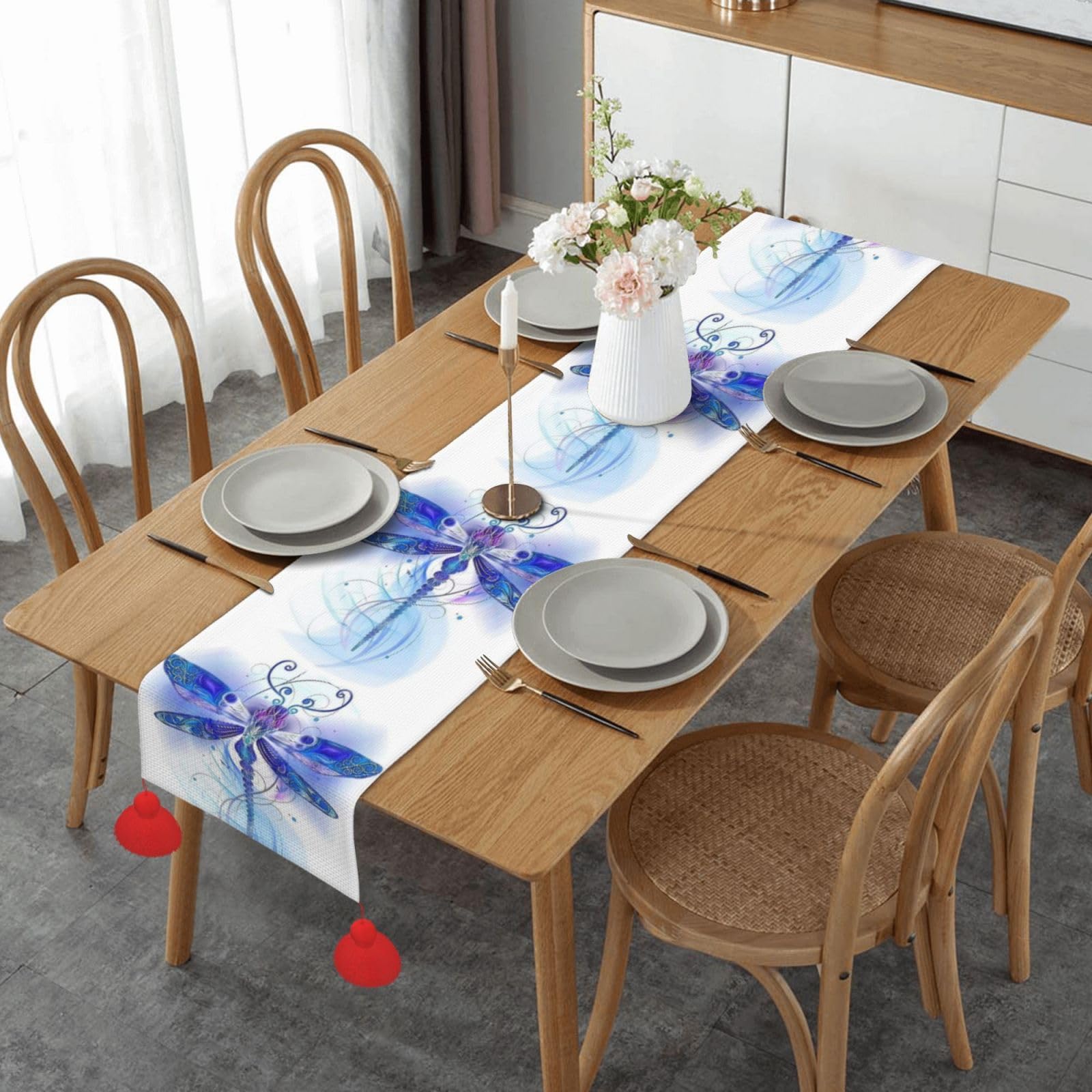 Chemin de table de Noël de table extérieur et intérieur pour décoration de fête