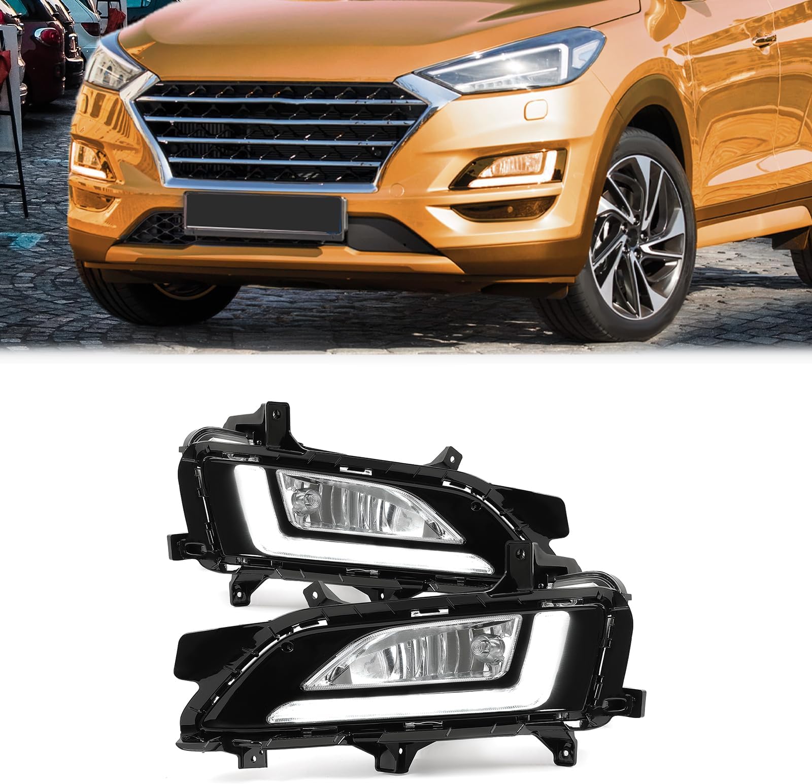 Amazon.com: HECASA LED Fog Lights Compatible with 2019-2020 Hyundai ...