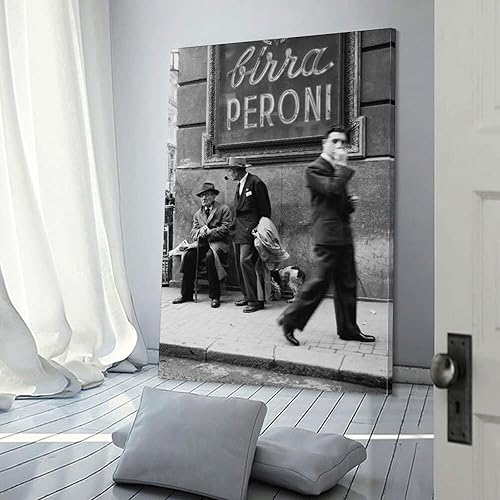 Miniatura 3 de AAHARYA Póster vintage de calle italiana en blanco y negro, arte de pared, lienzo para pared, pintura en lienzo, póster de arte de pared para