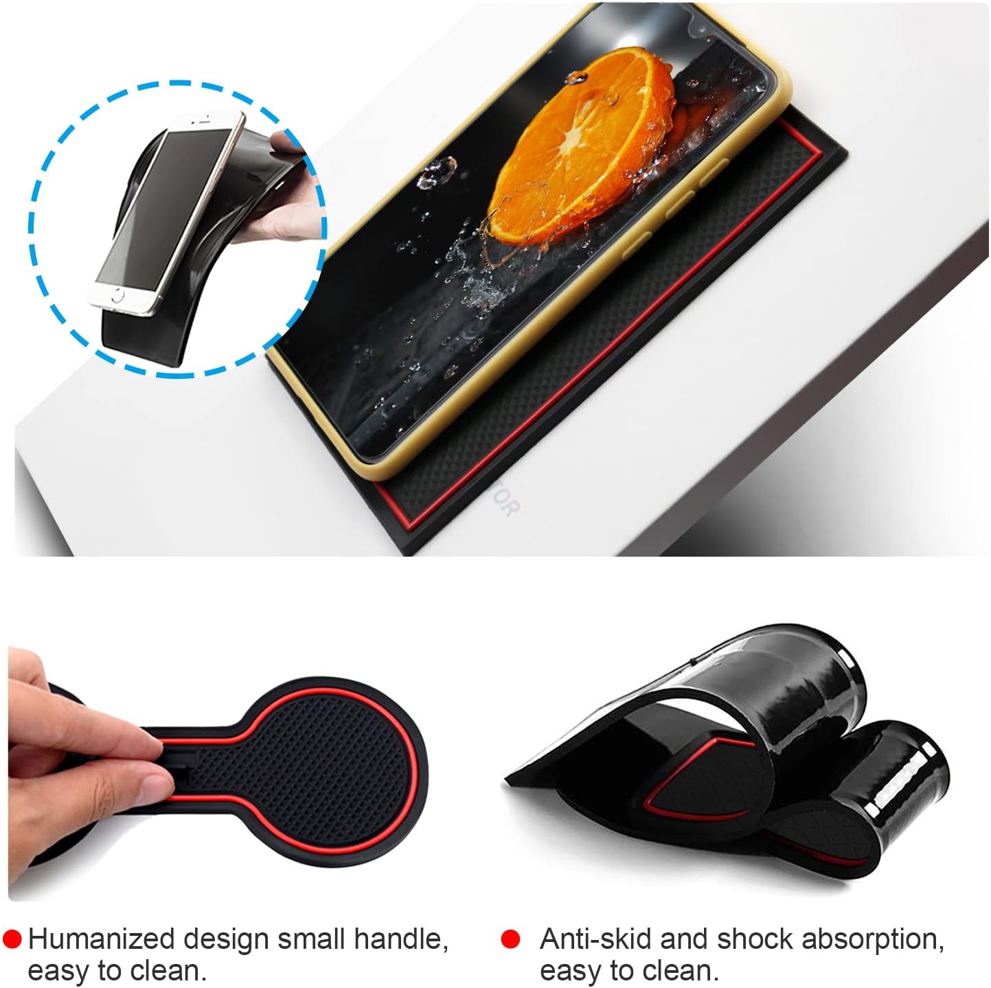 LFOTPP 2023 NX Car Door Slot Mat Accessories 2022 2023 Lesux NX 250 350 350 F Sport Handling Gate Slot Mats Center Console Liners Mats Non-Slip Interior Cup Holder Pads Mat Cushions Rubber Mat