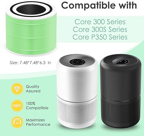 Miniatura 2 de Paquete de 4 filtros Core 300-RF-TX compatibles con Levoit Core 300 de repuesto para purificador de aire Core 300S P350 Core300-P, Fit Core 300-RF