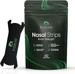 Extra Strength Nasal Strips – 60 Count | Powerful Anti-Snore Strips Instantly Improve Airflow & Nasal Support | Relief from Congestion for Deeper, More Restful Sleep