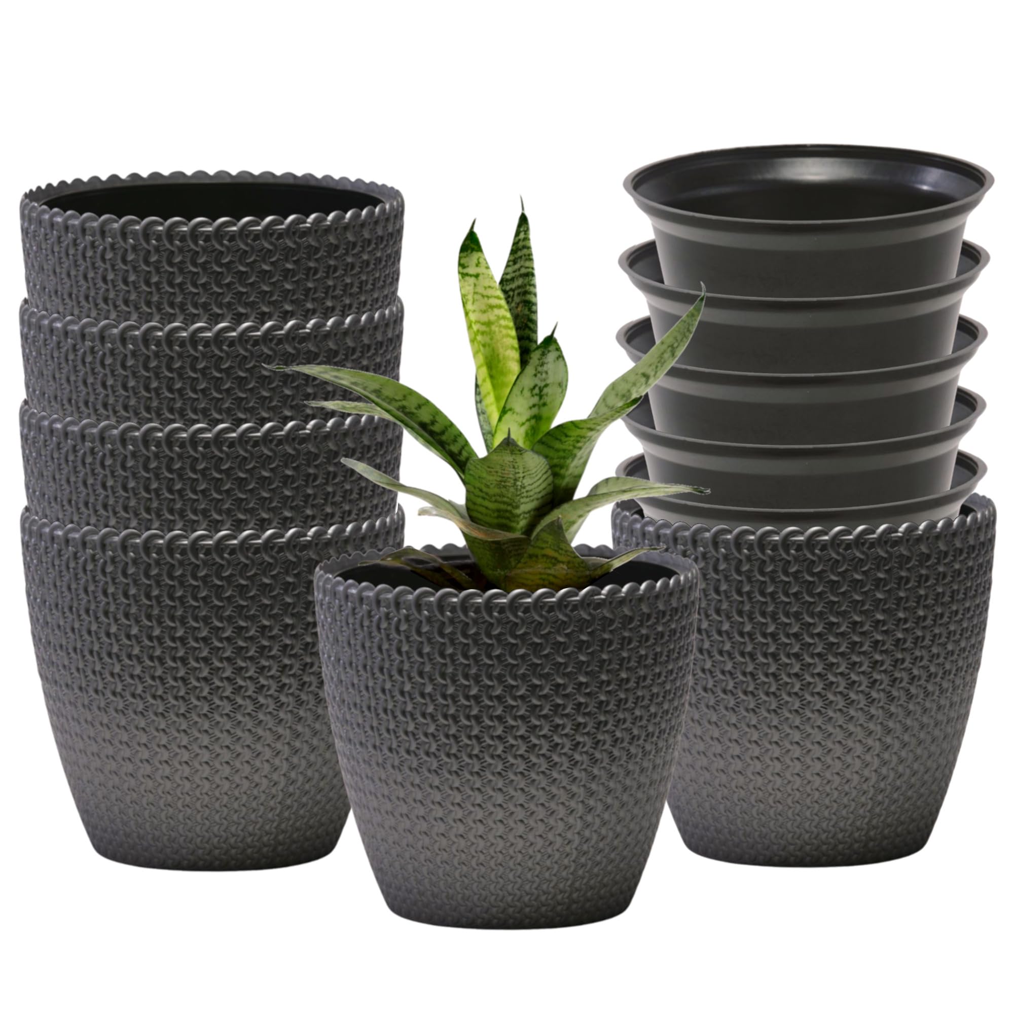 DOAP Decorative Planter Set - Self Watering Pots -11