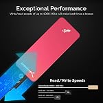 SABRENT 1TB Rocket Nano External Aluminum SSD Up to 1000MB/s (Red) (SB-1TB-NANO-RED)