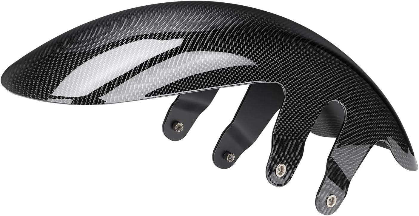 19" Short Chopper Front Fender for Harley Touring 2023-2026 Street Glide Road Glide CVO Road Glide CVO Street Glide FLHXU Wheels Wrap Front Mudguard ABS Plastic (Carbon Fiber)