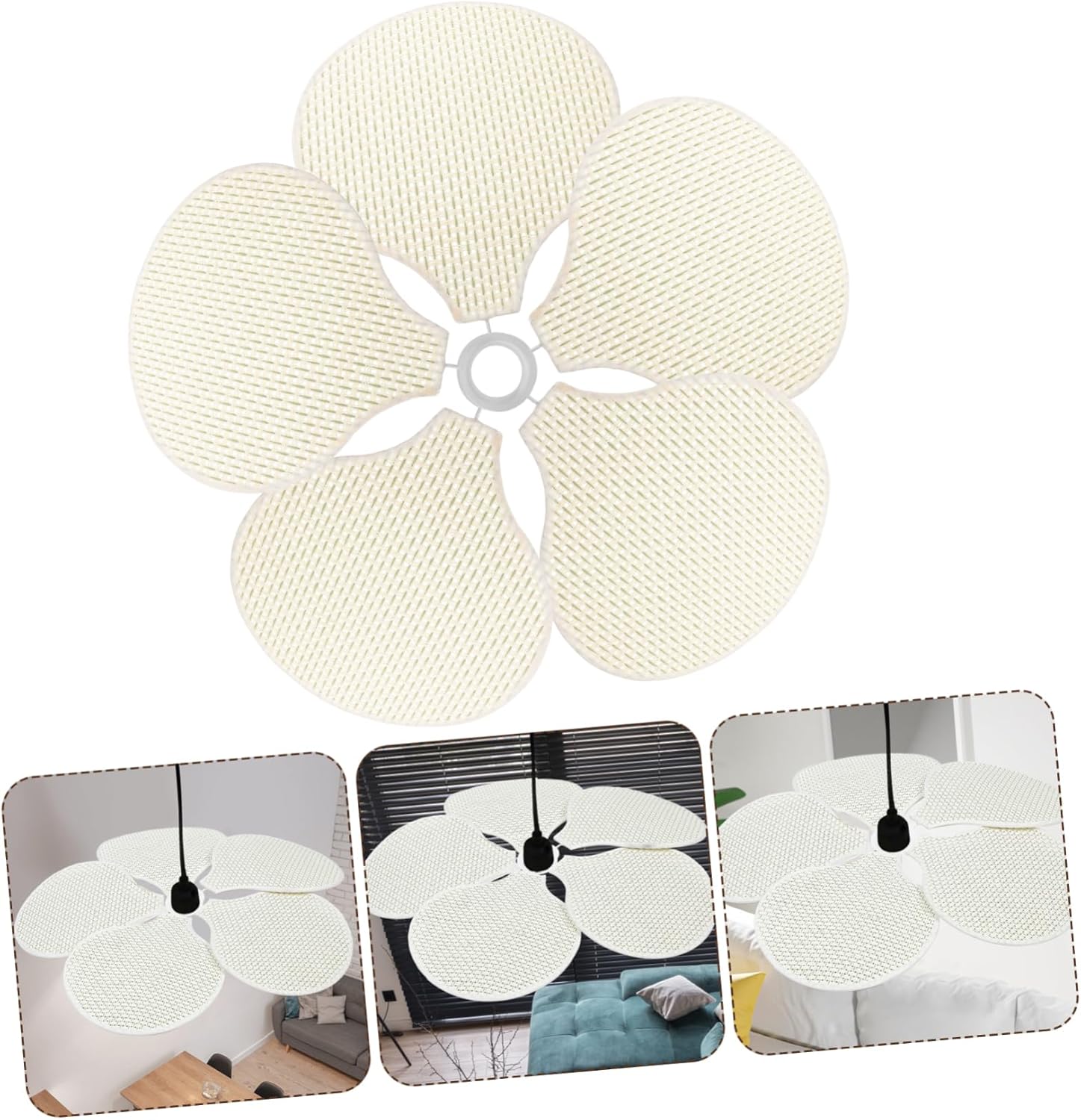 STOBOK Petal Fabric Lampshade E27 Replacement Ceiling Light Cover Adjustable Hanging Lamp Shade for Table and Floor Lamps
