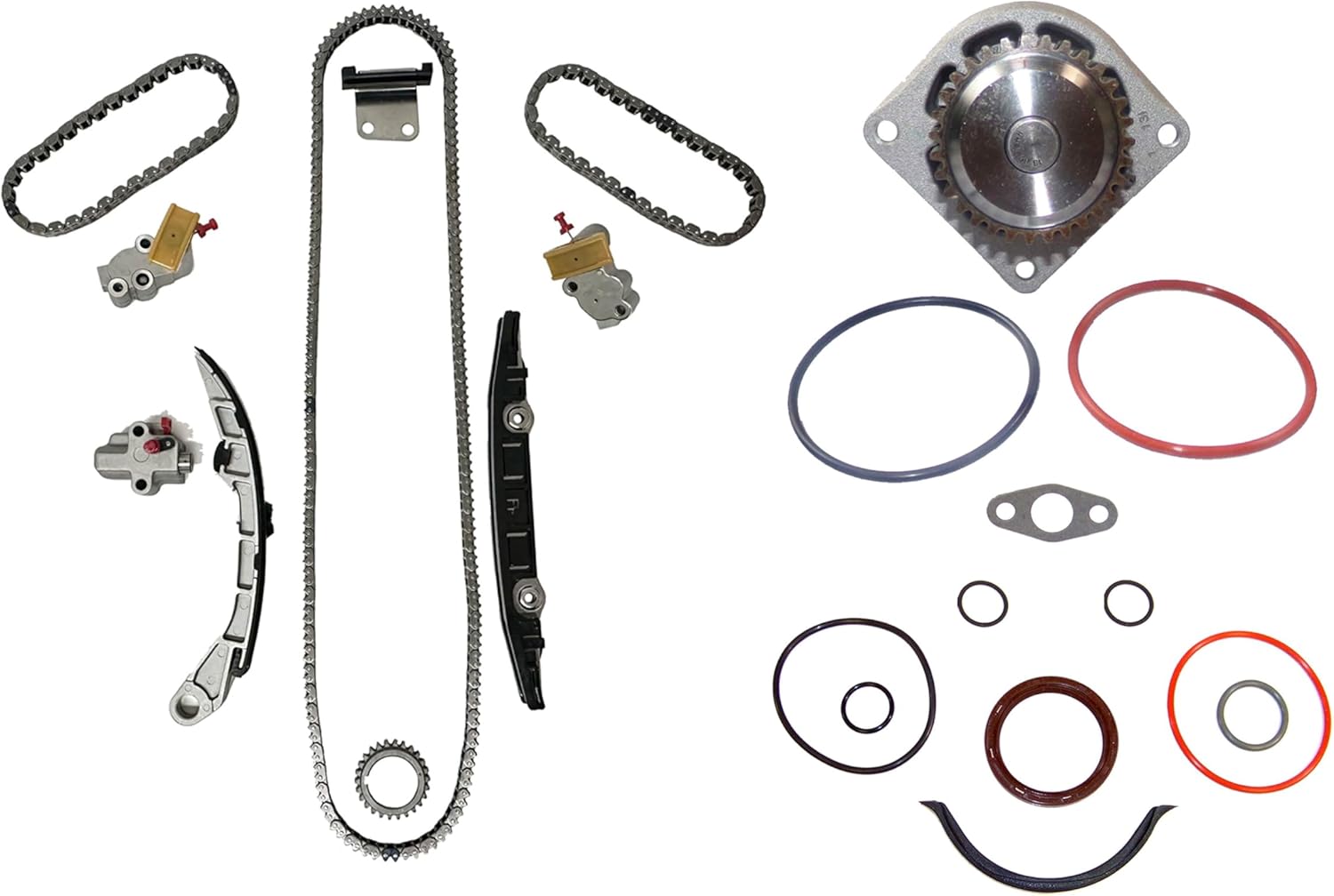 DNJ TK656AWP Timing Chain Kit with Water Pump for 2009-2022 Nissan Altima, Maxima, Murano 3.5L V6 24V DOHC 3498cc