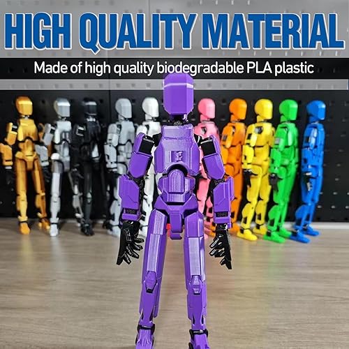 Miniatura 3 de Figura de acción T13 de montaje completada, figura de acción impresa en 3D de Titan 13, Lucky 13 Maniquí ensamblado 13 brilla en la oscuridad