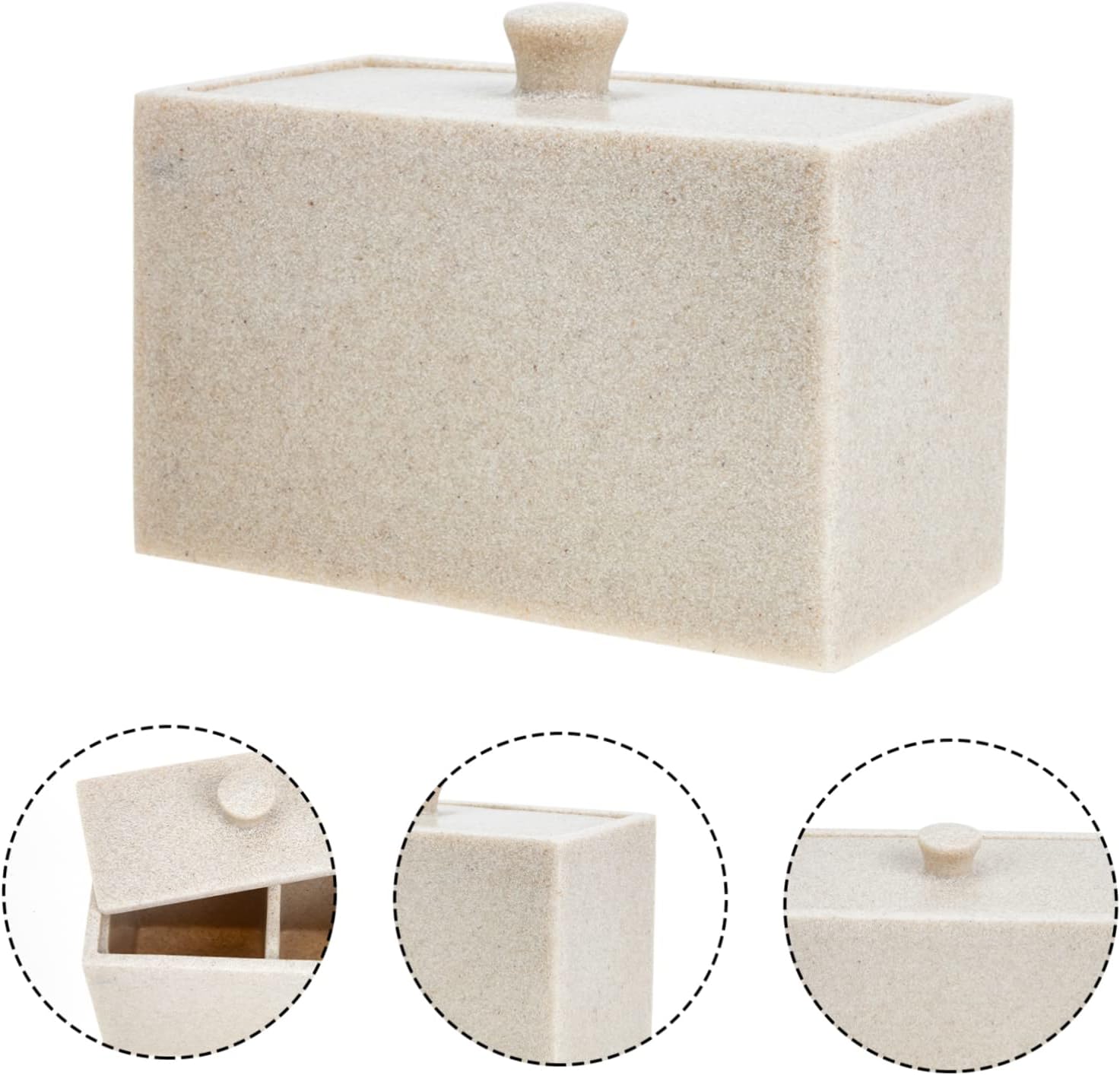 PRETYZOOM Compartment Cosmetic Organizers Storage Box Cotton Pad Box Makeup Organizer Vanity