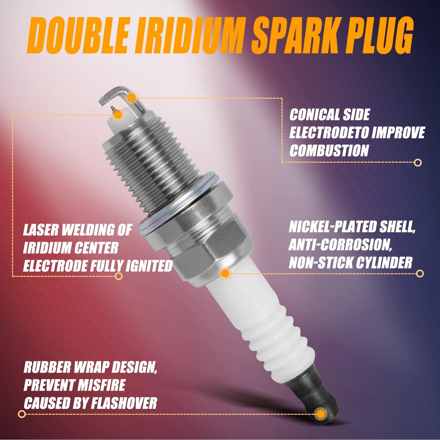 RANSOTO Ignition Coil Pack & Iridium Spark Plug Compatible with 2002-2008 Dodge Ram 1500 Durango Dakota Nitro Grand Cherokee Liberty Commander 3.7L V6 Replaces UF270 7100 Set of 6
