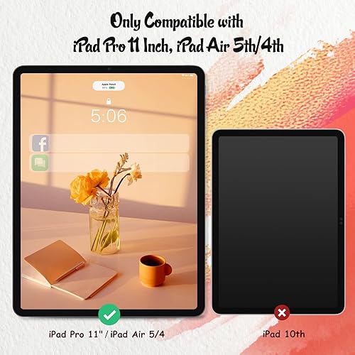 Miniatura 3 de KCT Paquete de 2 protectores de pantalla Paperfeel compatibles con iPad Pro de 11 pulgadas (2022, 2021, 2020 y 2018), iPad Air 5ª y 4ª (10.9