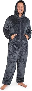 Onesies for Men and Teens, Loungewear Fleece Pyjamas Men All in One Jumpsuit Nightwear