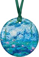 Vista 9 de Christmas Tree Ornament 2025, Porcelain Van Gogh Sunflowers fine Art Keepsake Ornament by RainCaper