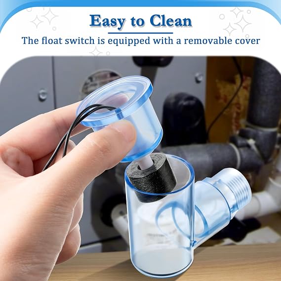 SS2 AC Float Switch L Shape Water Level Accessory with 3/4 Adaptor,8 Pack
