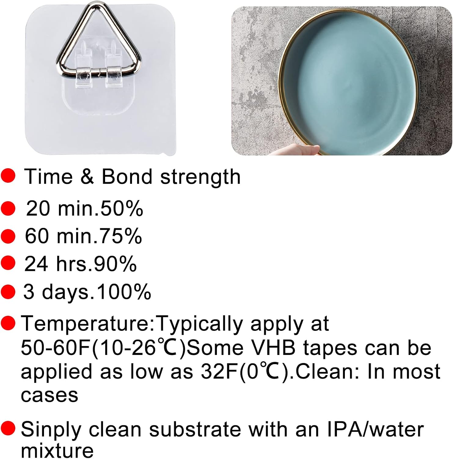 AccEncyc Plate Hangers for the Wall 20 Pack Vertical Plate Holders Display Holder Adhesive Picture Hanger for Decorative Plates, Wall Decoration