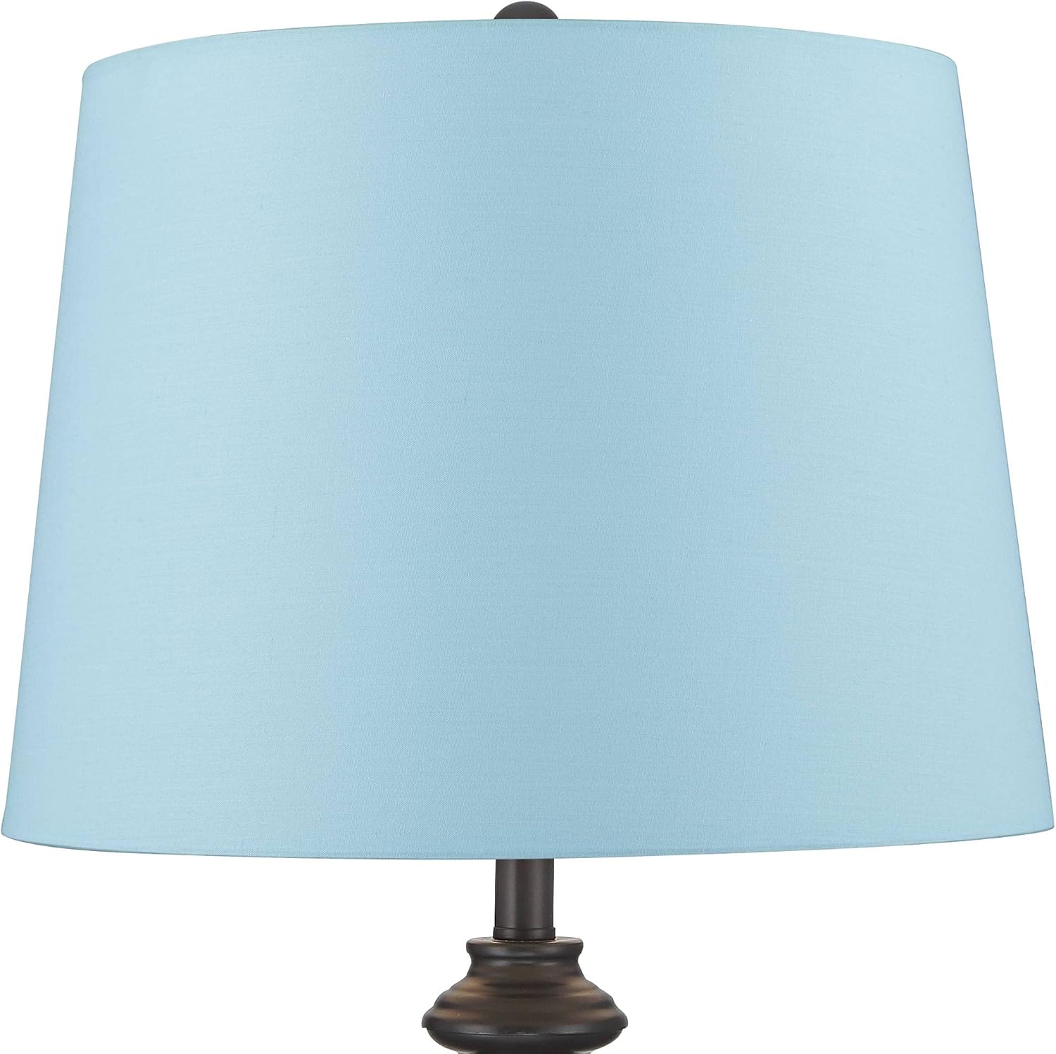 Lynn Modern Buffet Table Lamps 26" High Set of 2 Black Metal White Fabric Drum Shade Decor for Bedroom Living Nightstand Bedside Office Kids Room House Home Family - 360 Lighting - - 