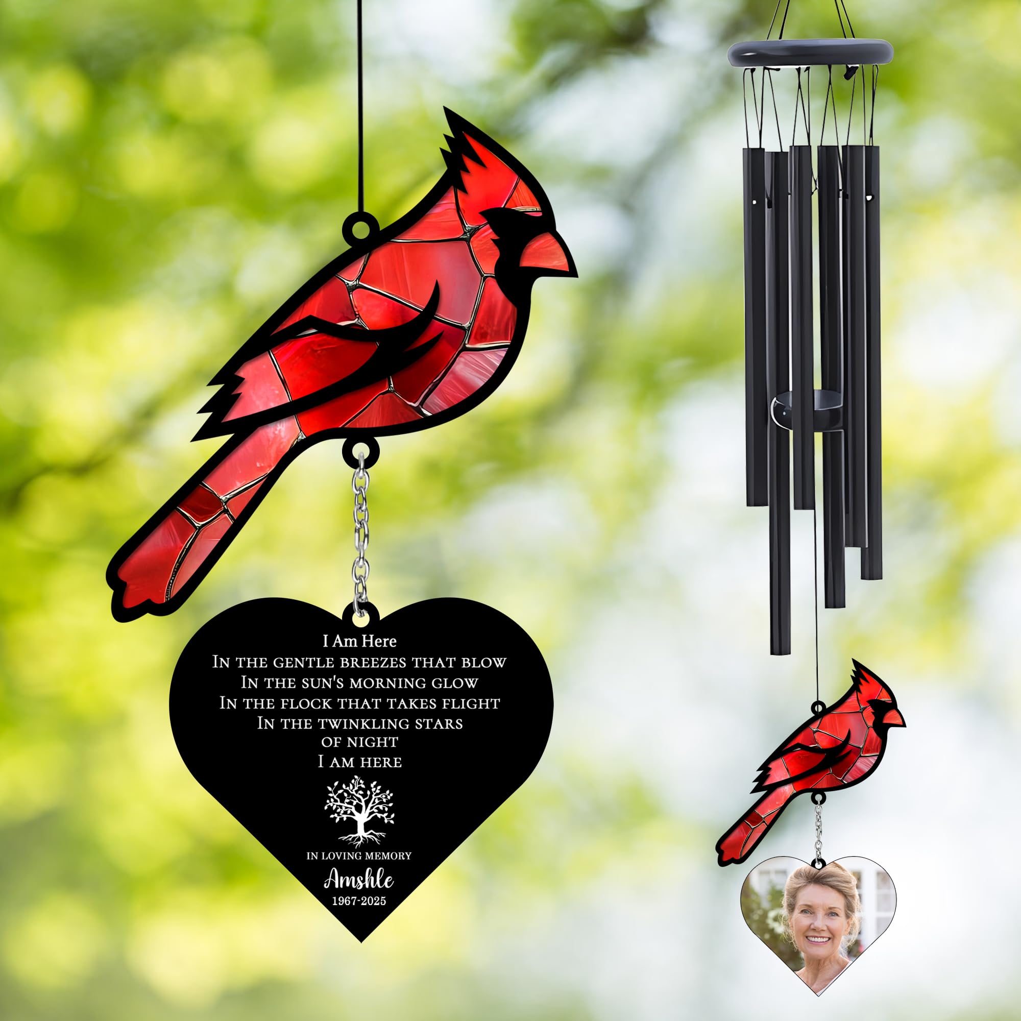 In Loving Memory Butterfly Wind Chimes,Personalized Custom Butterfly Memorial Wind Chime with Photo Name & Date,Sympathy Keepsake Gift,Memorial Bereavement Gifts for Loss of Loved One